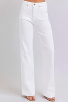 RISEN Full Size High Waist Straight Jeans - White / 0(24)