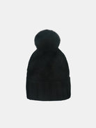 Roll Rim Cable-Knit Hat - Black / One Size