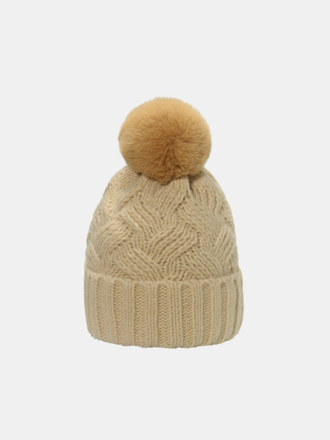 Roll Rim Cable-Knit Hat - Dust Storm / One Size