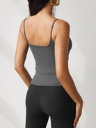 Scoop Neck Cami - Dark Gray / XS