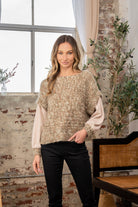 Sew In Love Full Size Fuzzy Long Sleeve Knit Top - Olive / S