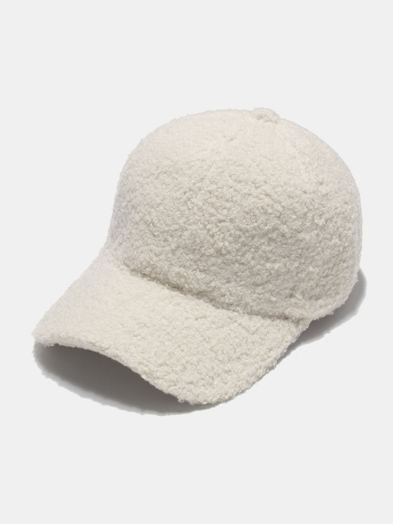 Sherpa Solid Color Baseball Cap - Ivory / One Size
