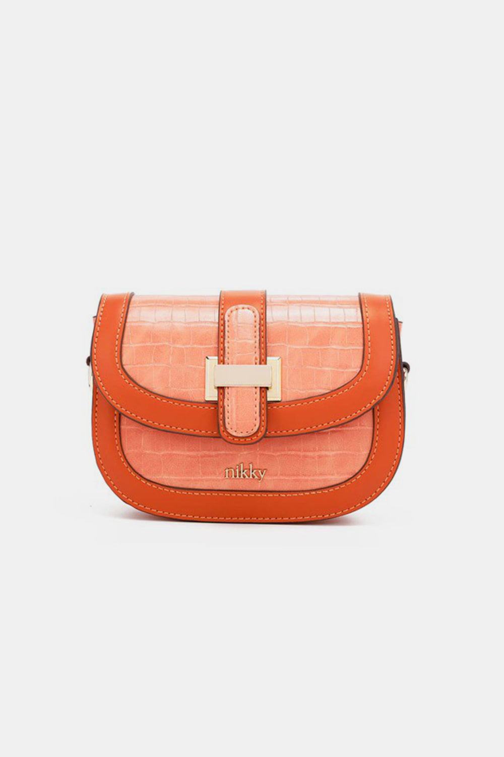 Small Croc Embossed Crossbody Bag