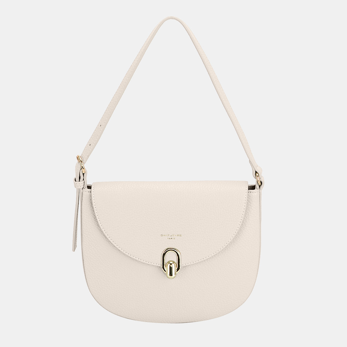 Small Metal Buckle Shoulder Bag - Ivory / One Size