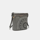 Small Metallic Stitching Rhinestone Crossbody Bag