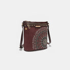 Small Metallic Stitching Rhinestone Crossbody Bag