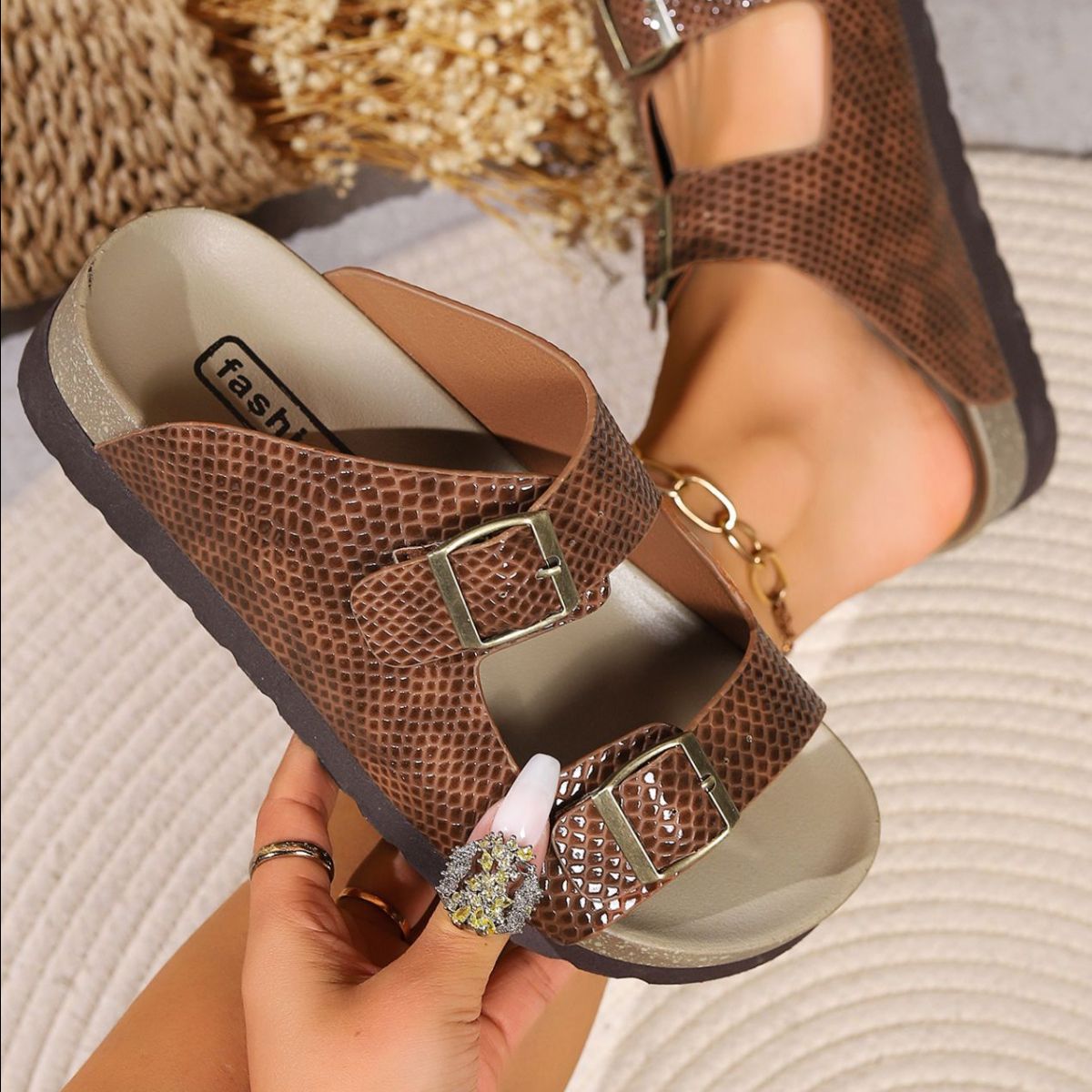 Soft Buckle Sandals