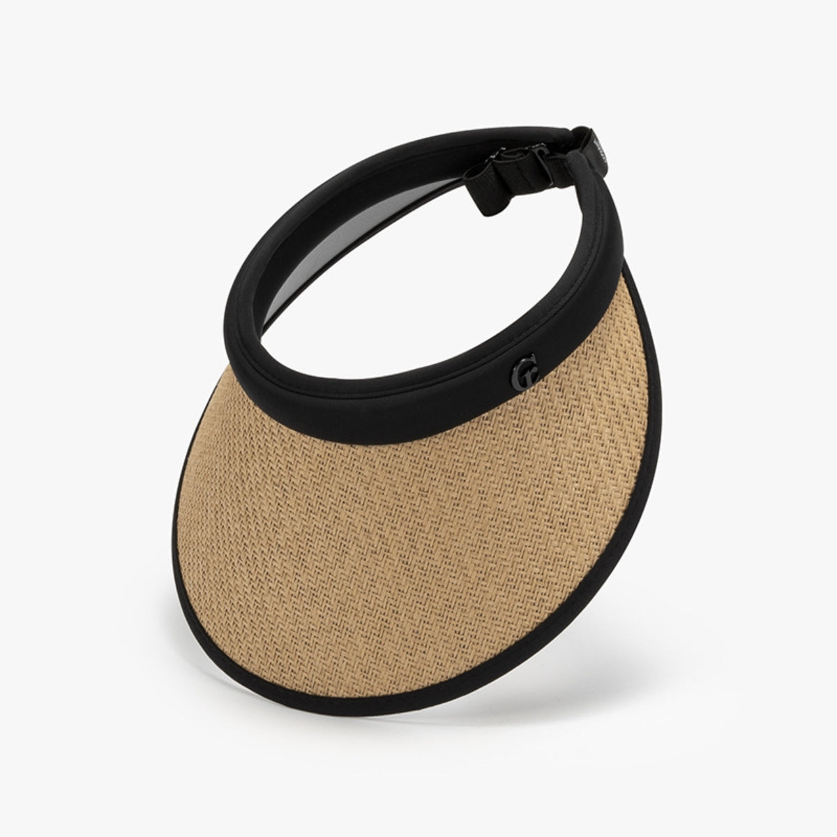 Solid Adjustable Weave Visor - Camel / One Size