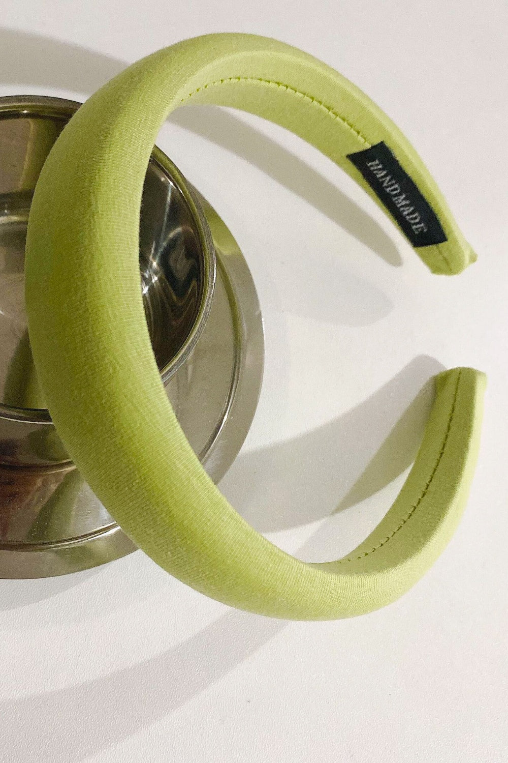 Solid Polyester Wide Headband - Matcha Green / One Size