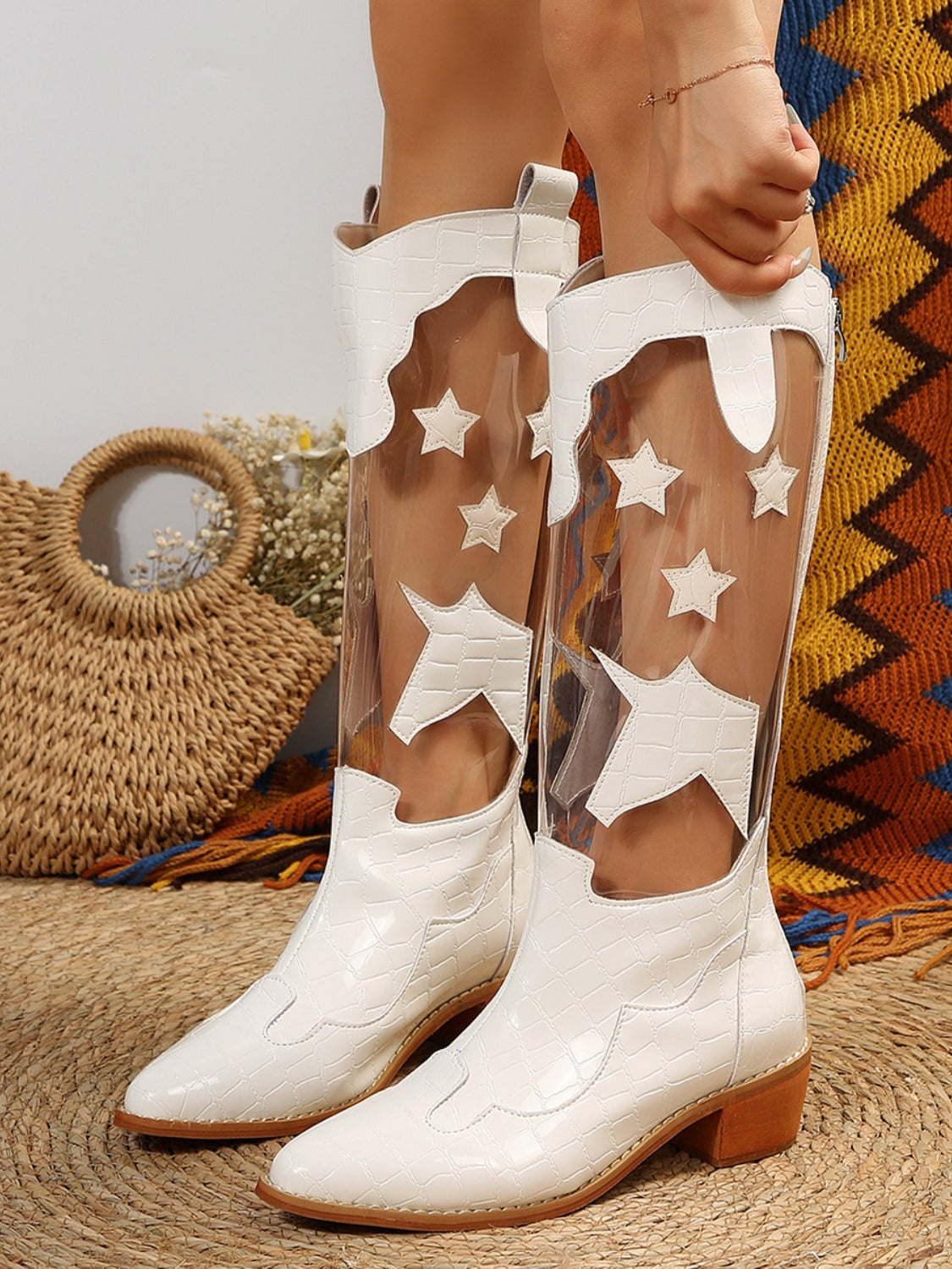 Star Point Toe Boots - White / 35(US4)