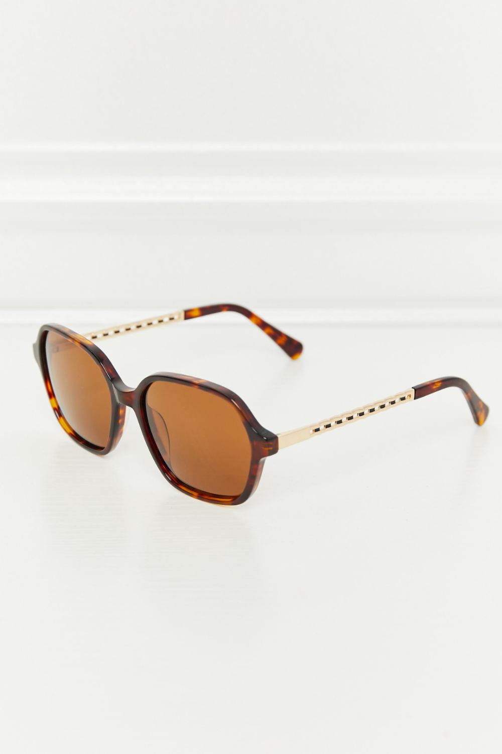 TAC Polarization Lens Full Rim Sunglasses - Brown / One Size