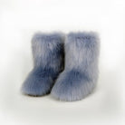 Thermal Fuzzy Platform Boots - Dusty Blue / 36(US5)