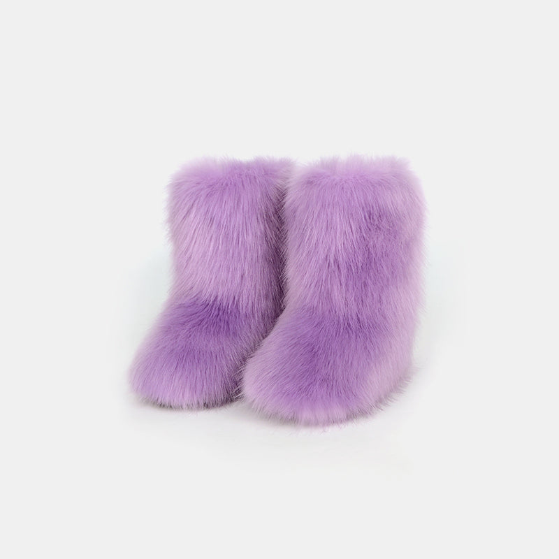 Thermal Fuzzy Platform Boots - Lavender / 36(US5)