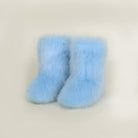 Thermal Fuzzy Platform Boots - Pastel Blue / 36(US5)