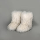 Thermal Fuzzy Platform Boots - White / 36(US5)