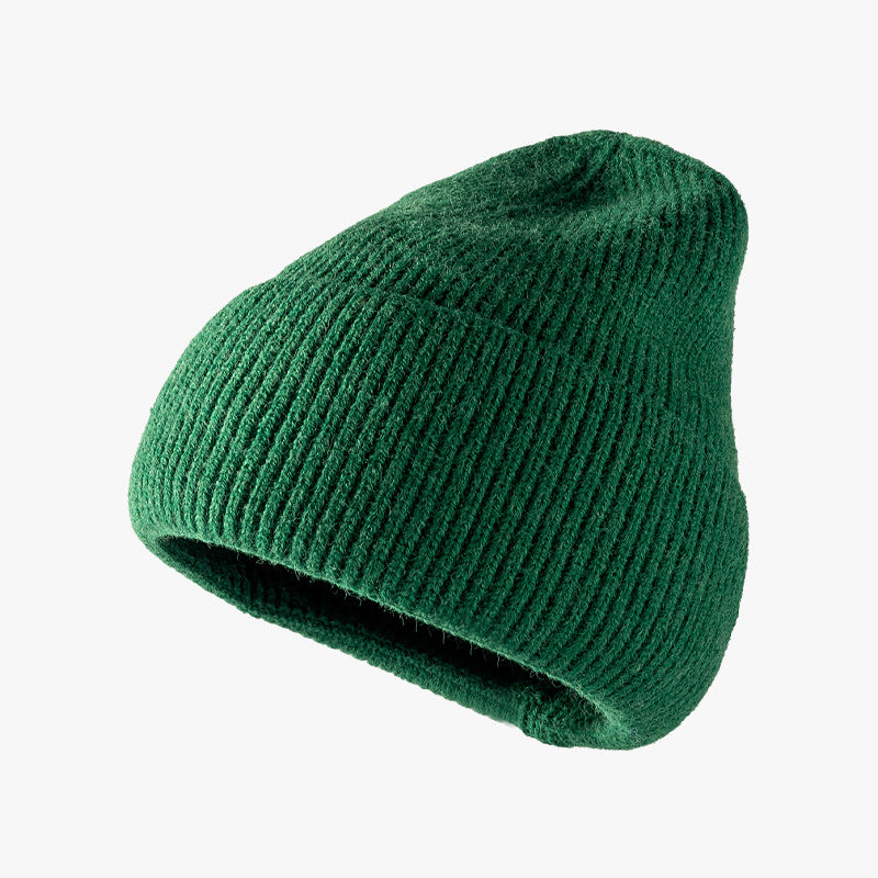 Thermal Solid Knit Hat - Dark Green / One Size