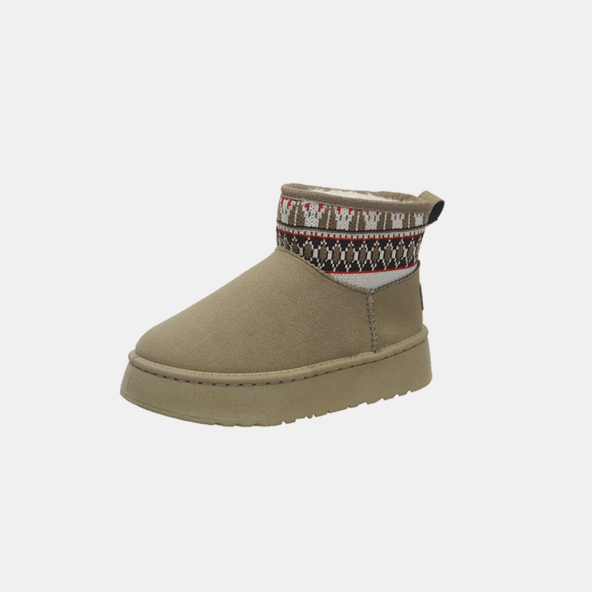 Thermal Suede Platform Boots - Khaki / 36(US5)