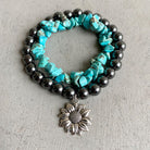 Turquoise Alloy Bracelet - Style C / One Size