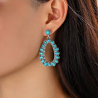 Turquoise Loop Earrings - Teal / One Size