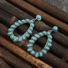 Turquoise Loop Earrings - Teal / One Size