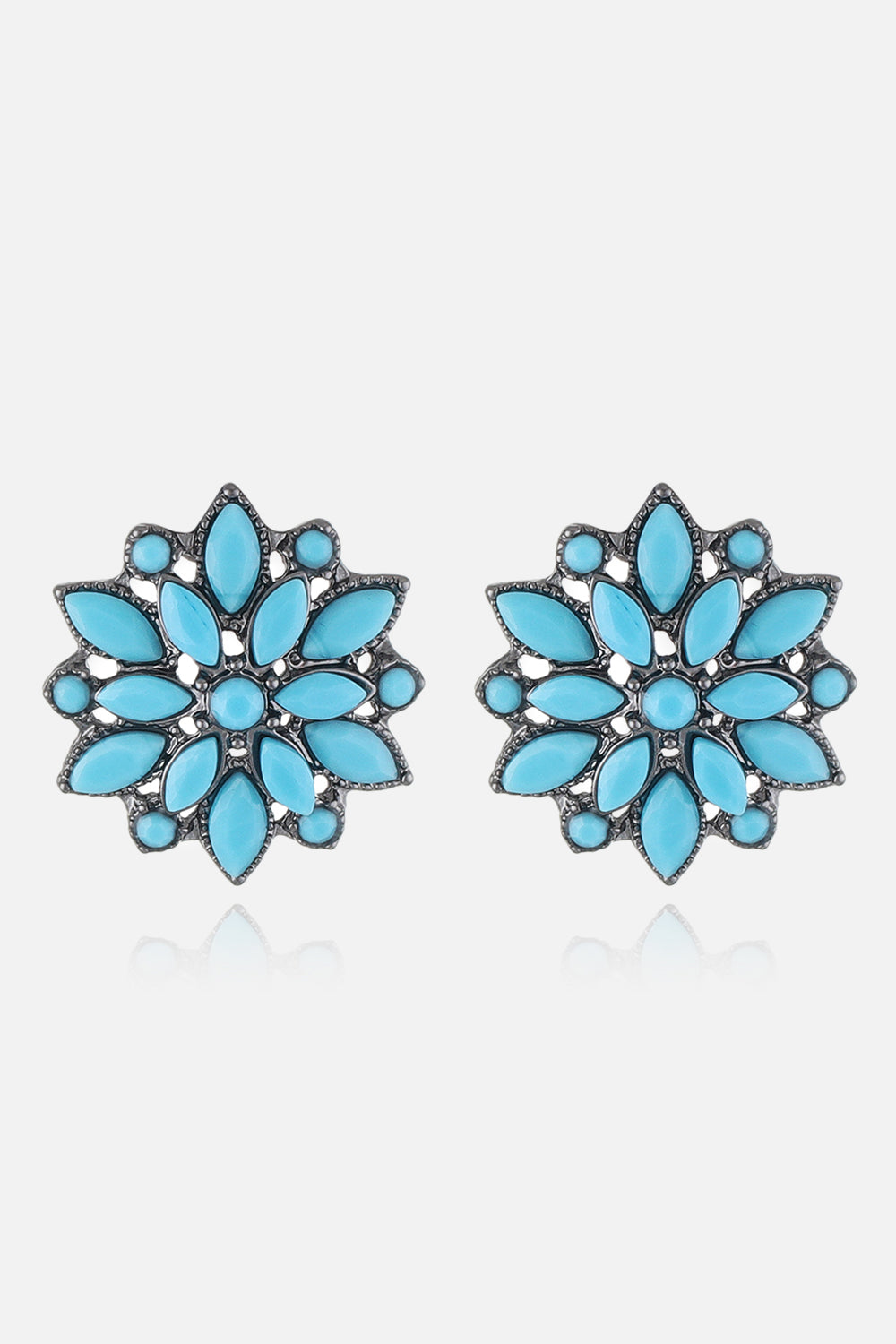 Turquoise Stud Earrings - Style A / One Size