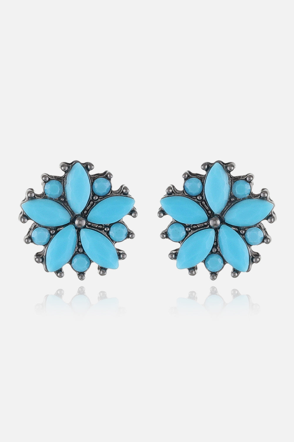 Turquoise Stud Earrings - Style H / One Size