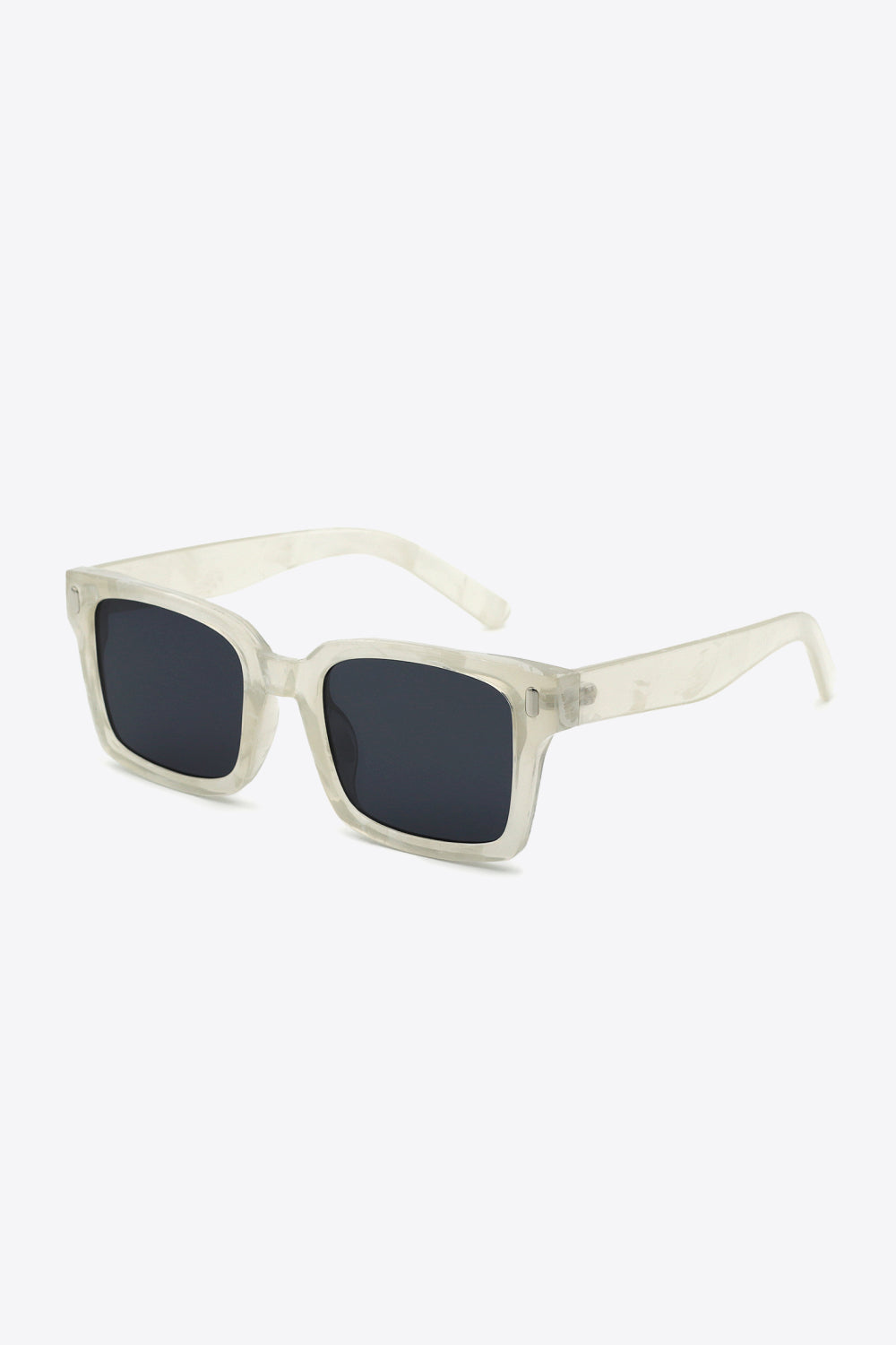 UV400 Polycarbonate Square Sunglasses - Transparent / One Size