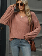 V-Neck Long Sleeve T-Shirt