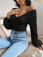 V-Neck Long Sleeve T-Shirt