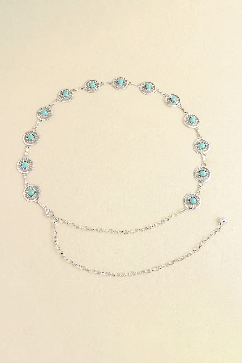 Vintage Turquoise Alloy Belt - Style D / One Size