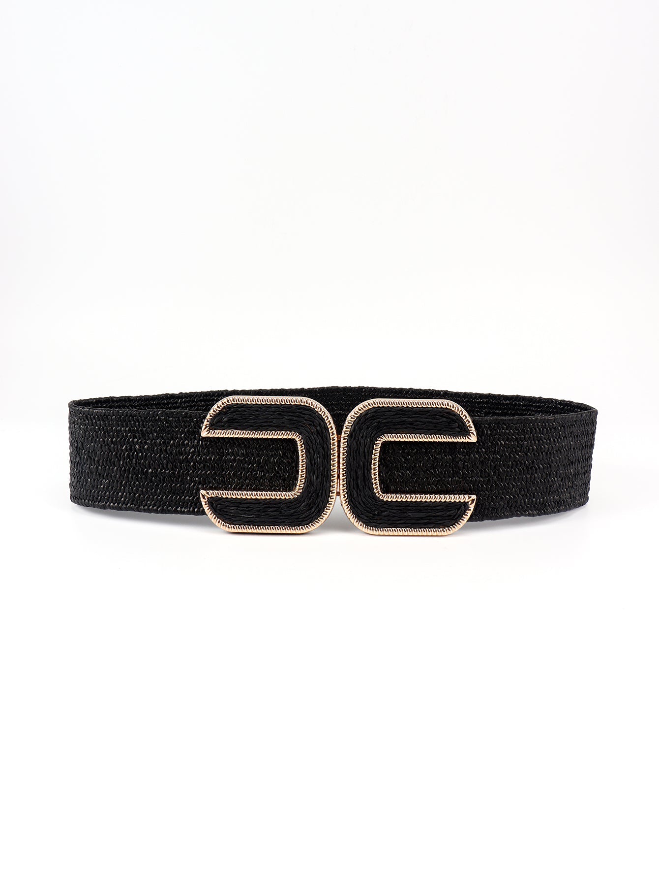 Wide Braid Belt - Black / One Size