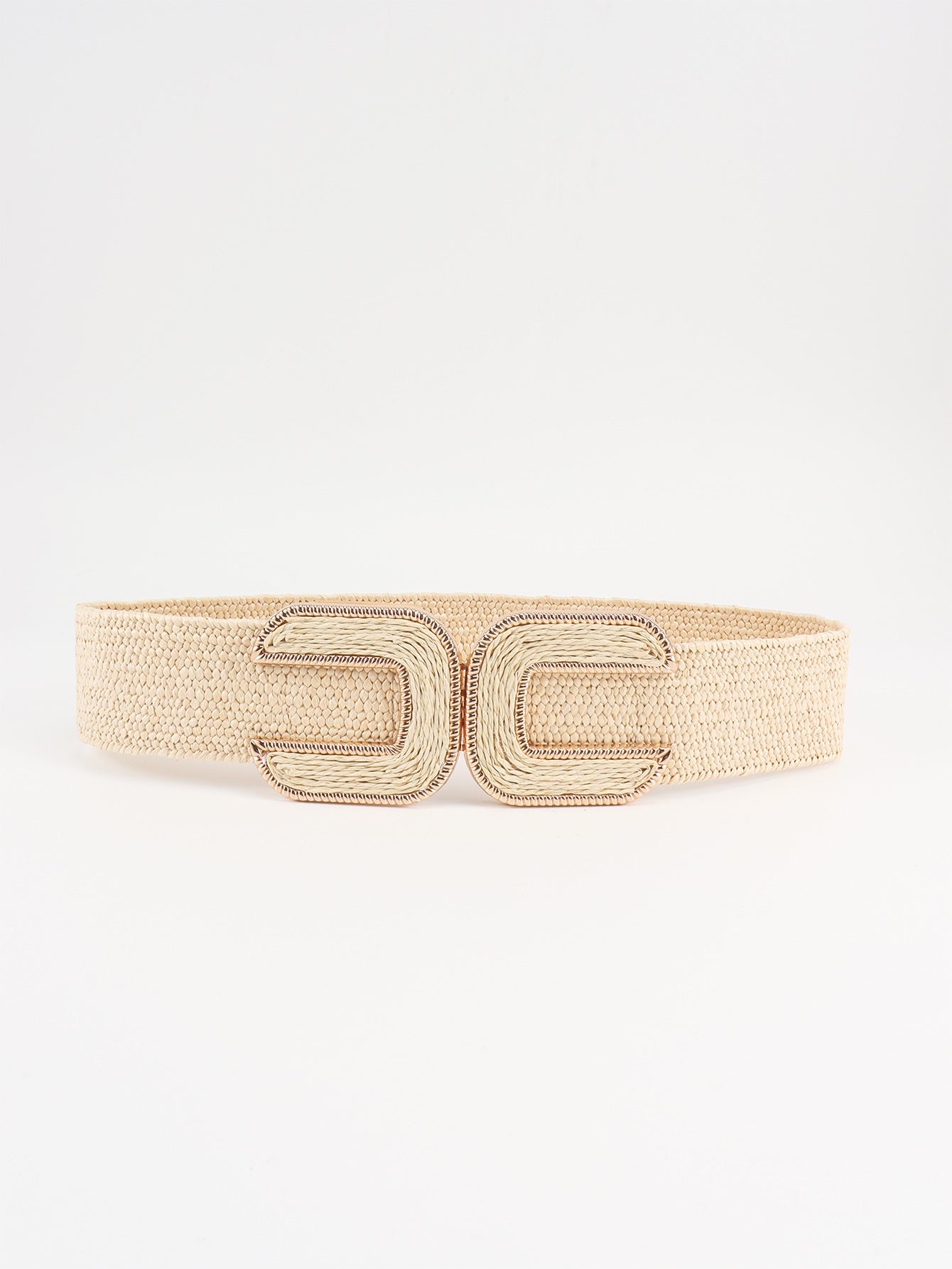 Wide Braid Belt - Cream / One Size