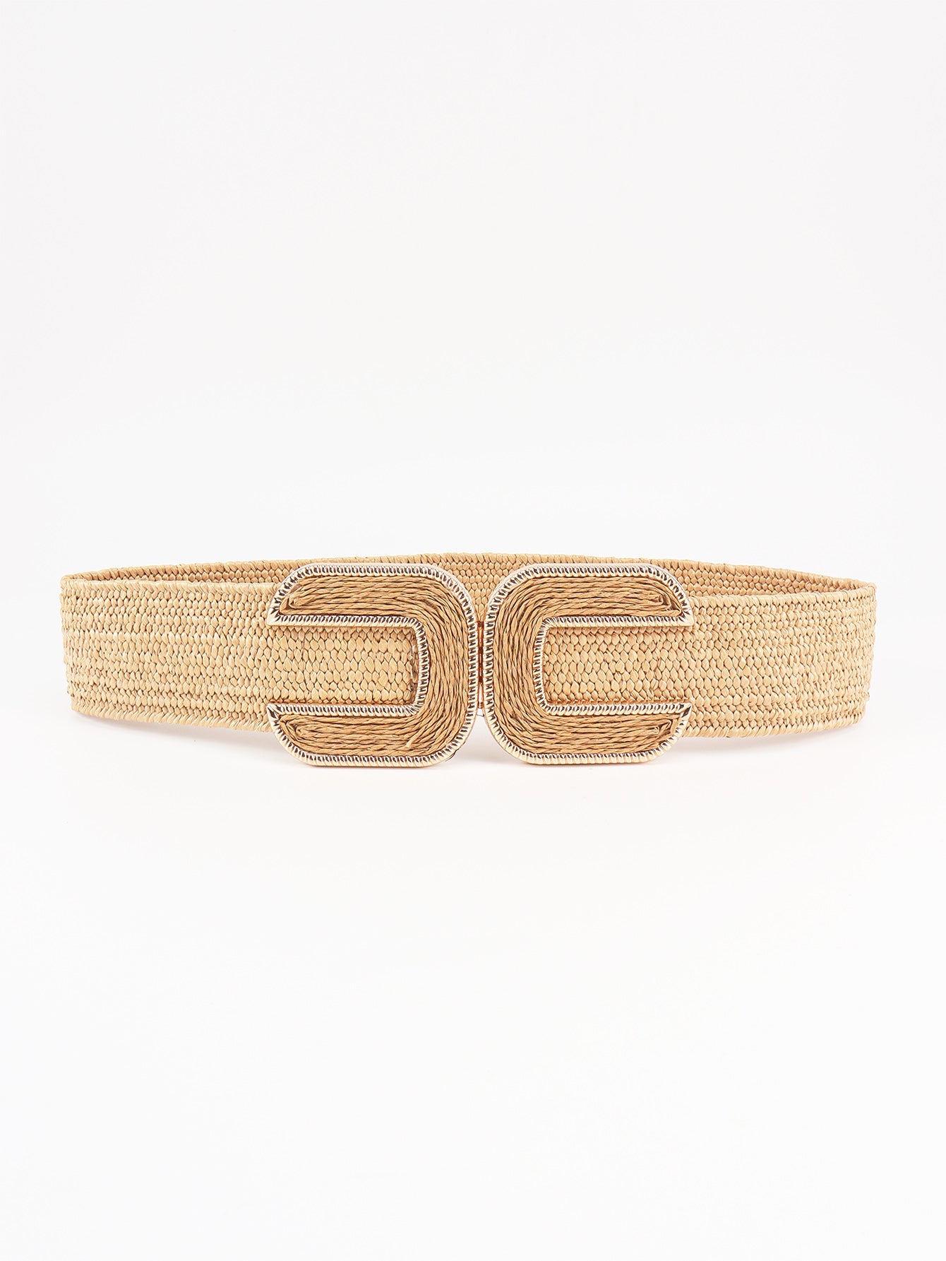 Wide Braid Belt - Khaki / One Size