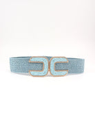 Wide Braid Belt - Light Blue / One Size