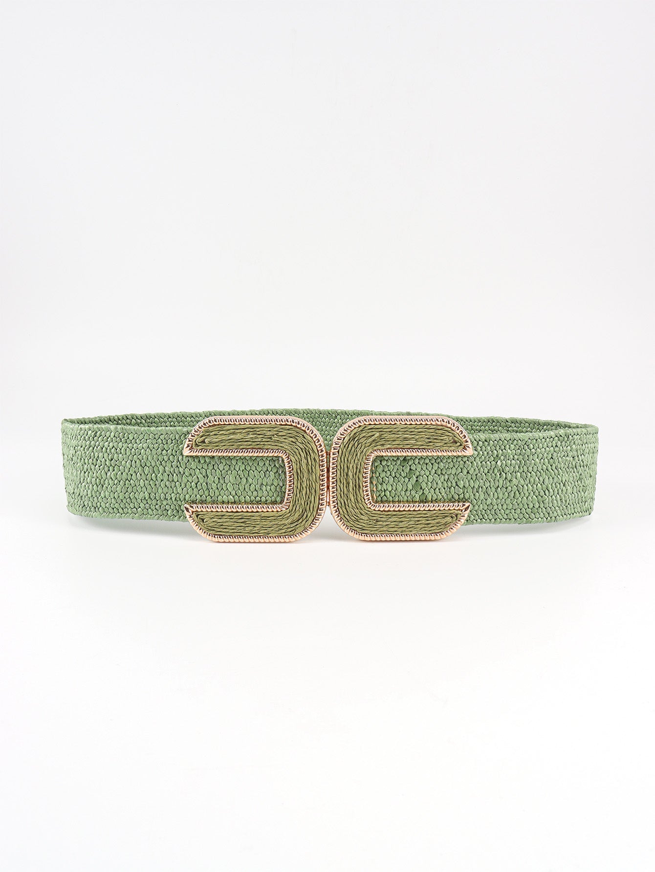 Wide Braid Belt - Light Green / One Size