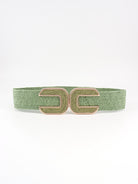 Wide Braid Belt - Light Green / One Size