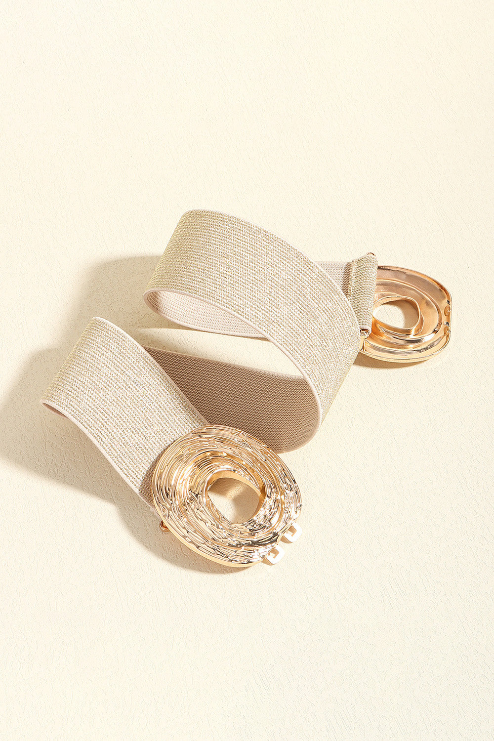Zinc Alloy Belt - Beige / One Size