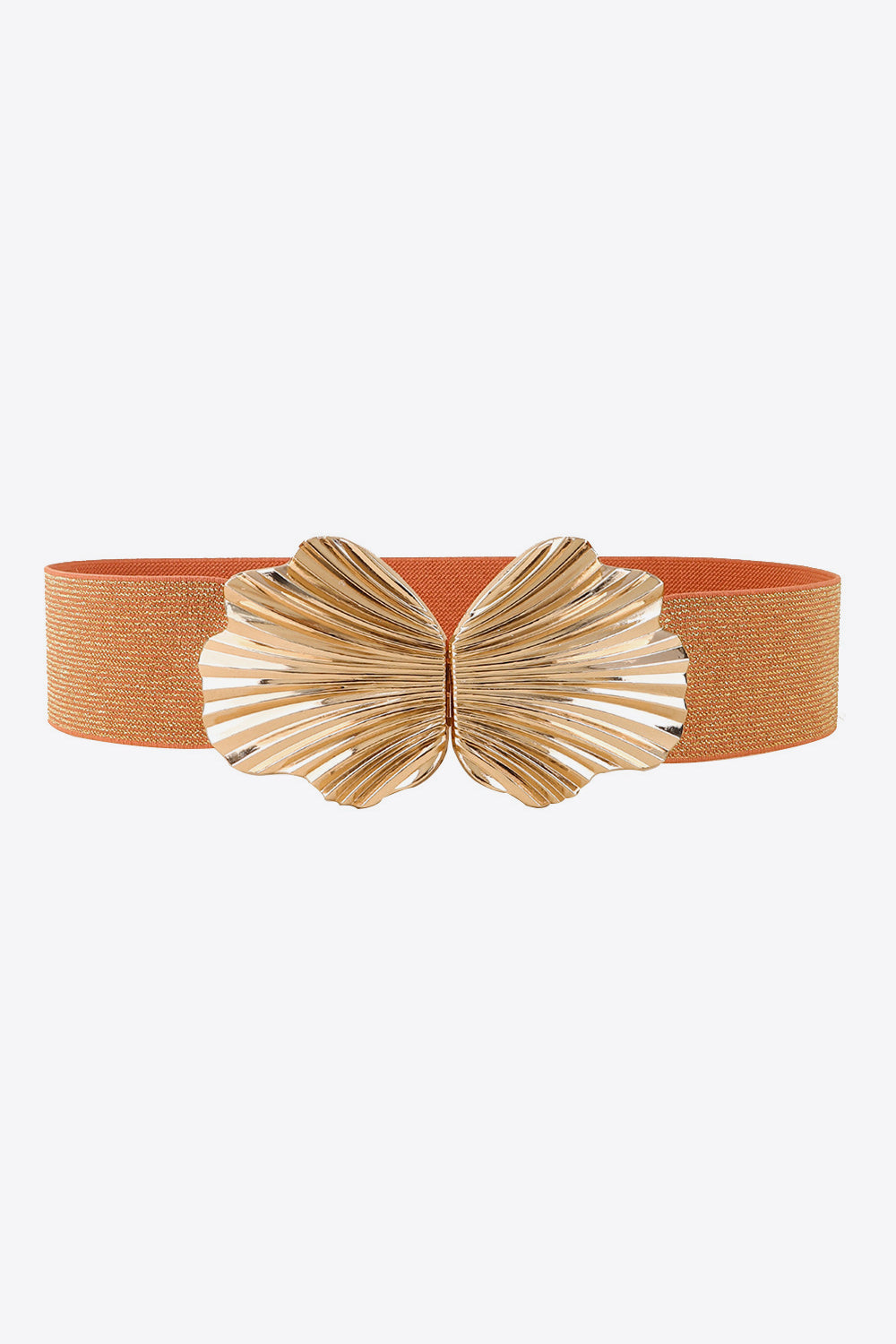 Zinc Alloy Buckle Elastic Belt - Caramel / One Size