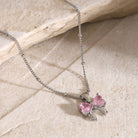 Zircon Bow Necklace