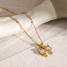 Zircon Bow Necklace