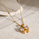 Zircon Bow Necklace