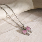 Zircon Bow Necklace